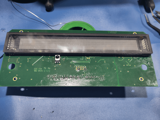 The front side of the PCB that also show some new solder mask.