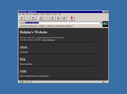 Screenshot of the blog-index on the retro version of my page.