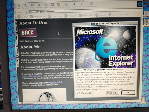 The about-section of my blog.