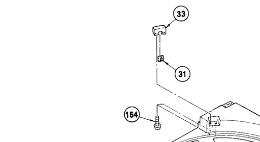 A screenshot from the service manual, showing how the plastic piece is mounted from the other side using two screws.